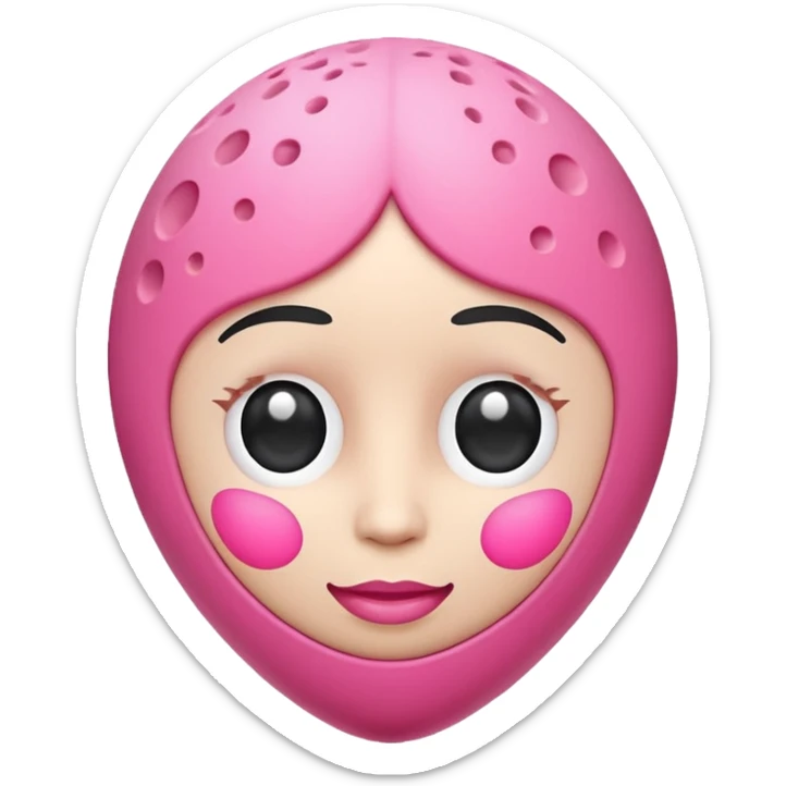 beauty blender, Learn the style of Apple’s iOS system emojis and convert the entire object from the photo into a 3D avatar in that style. Imitate the shape, colors, textures, and characteristic details of the object.  sticker