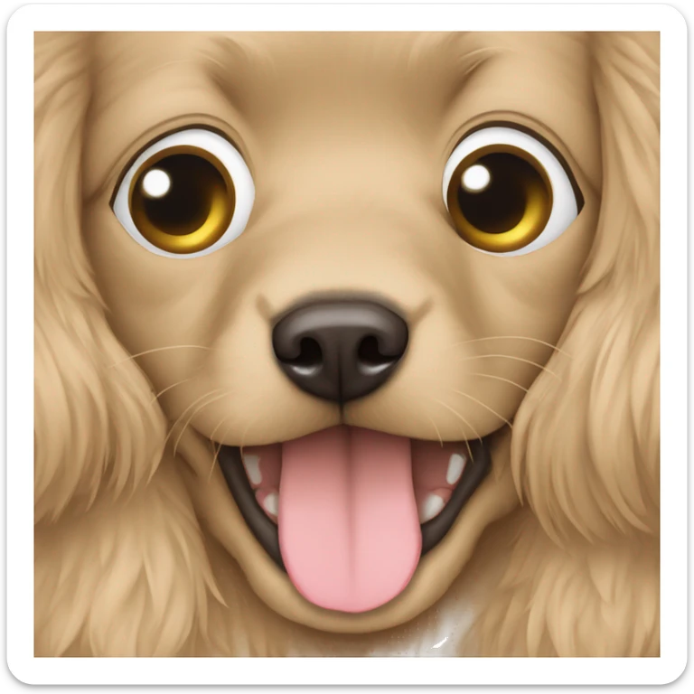 eye hearts of puppy, dog emoji, only face sticker