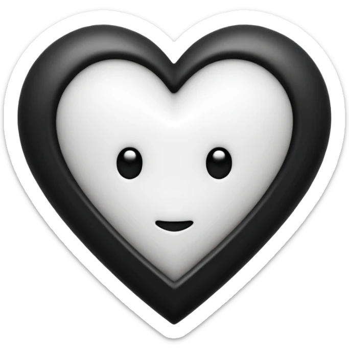 can you make an amongus charter made out of white and black hearts sticker