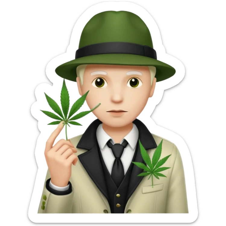 dealer white from gang with cannabis on hand styler gangster sticker