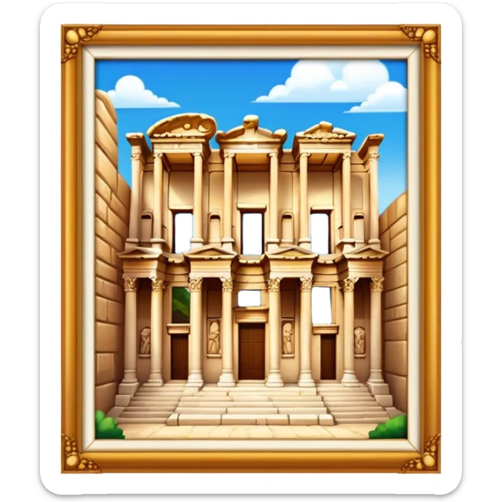 Cinematic Realistic The Library of Celsus Emoji sticker