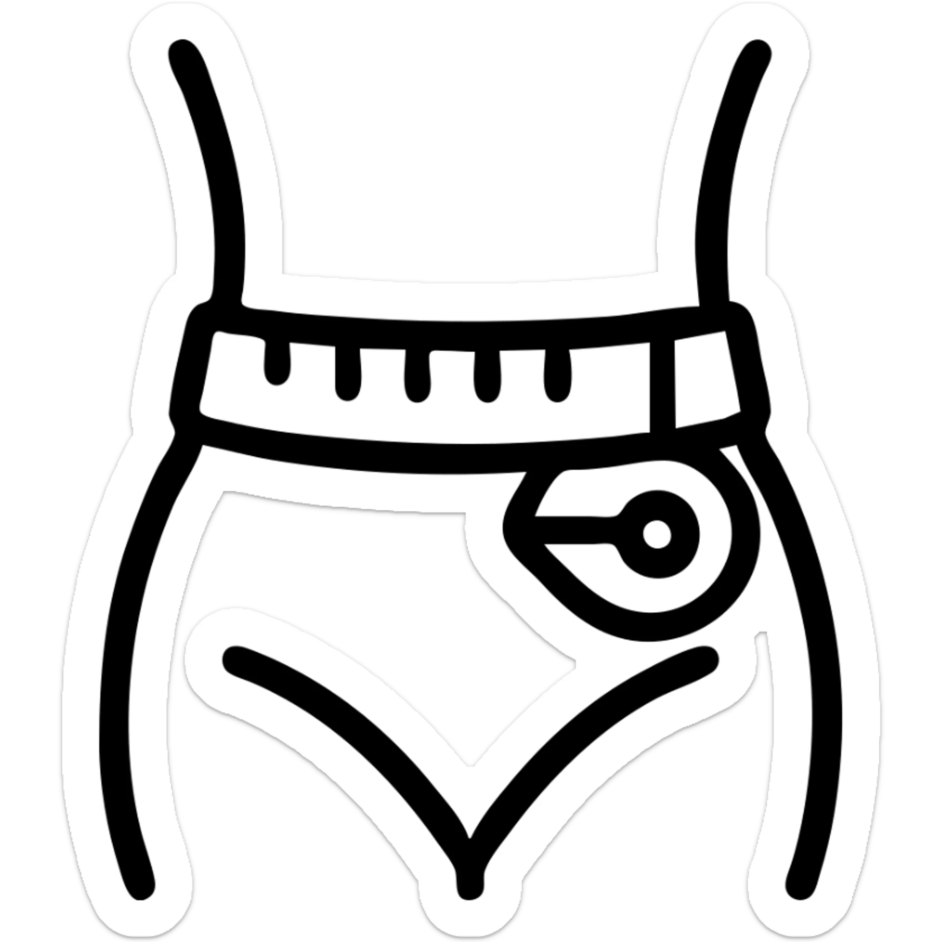 tape measure icon wrapped around a waist, clear and recognizable, simple and bold design, no text sticker