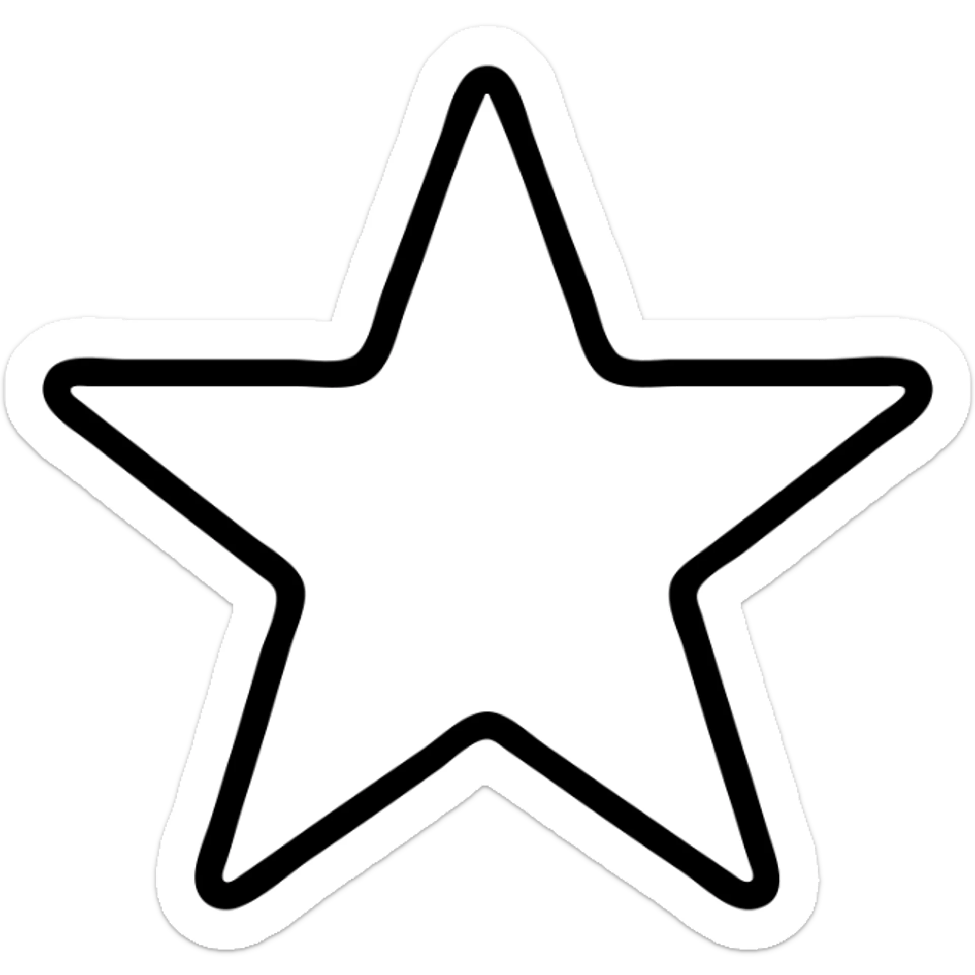 simple star icon sticker