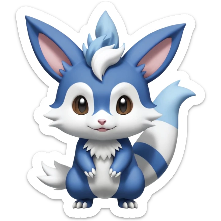 Shiny Furret-Minccino-Meowstic-Zangoose-Hybrid (Full body) sticker