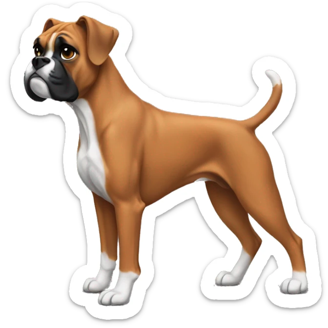 Boxer dog sticker