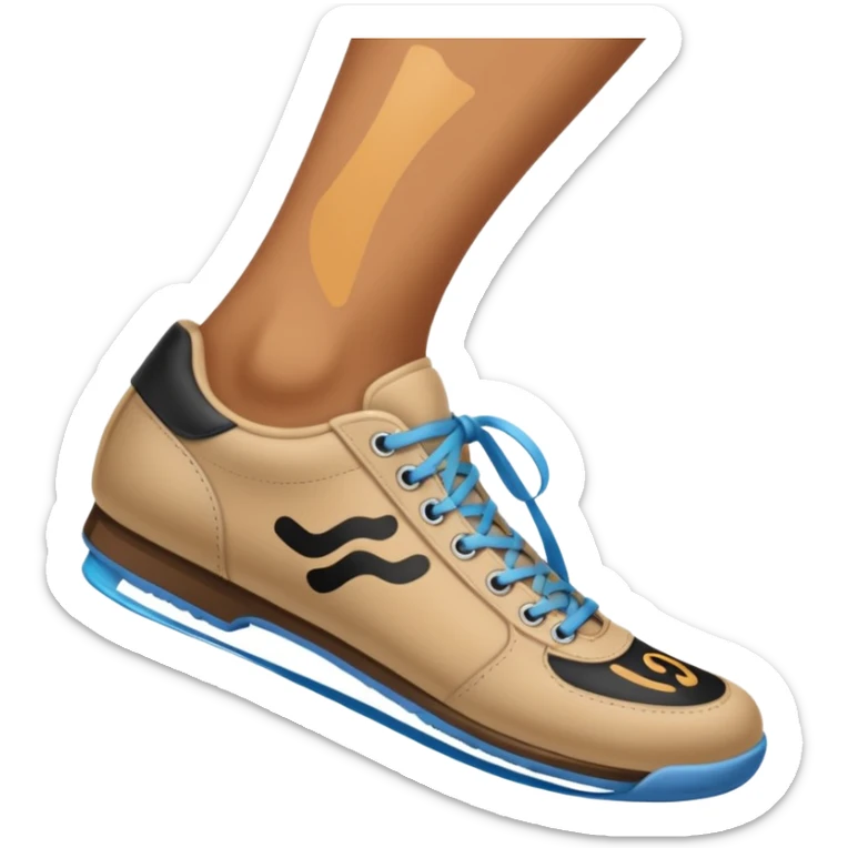 a shoe with a foot inside, stepping and showing a clear shoe print below. and leg with motion line







 sticker