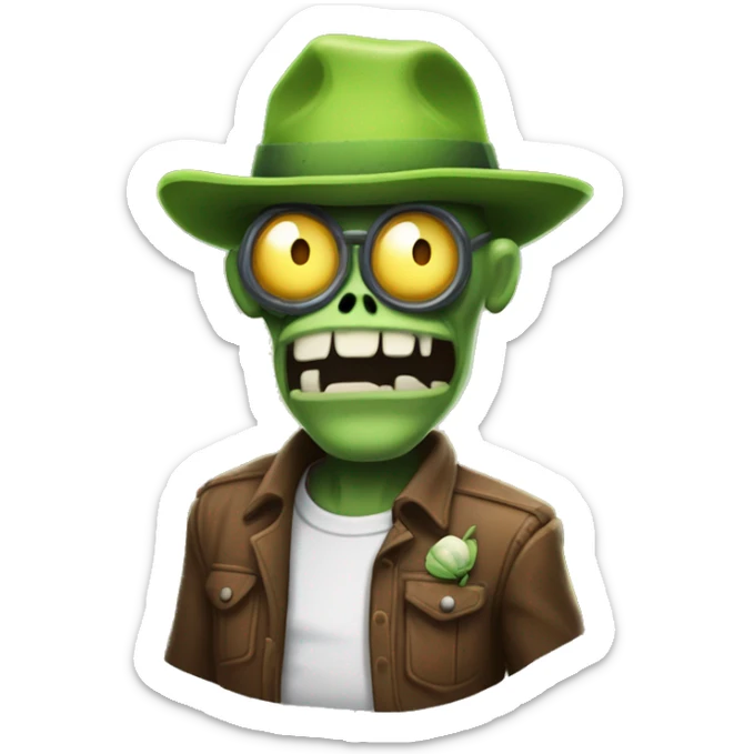 Lanzaguisantes del juego plantas contra zombies sticker