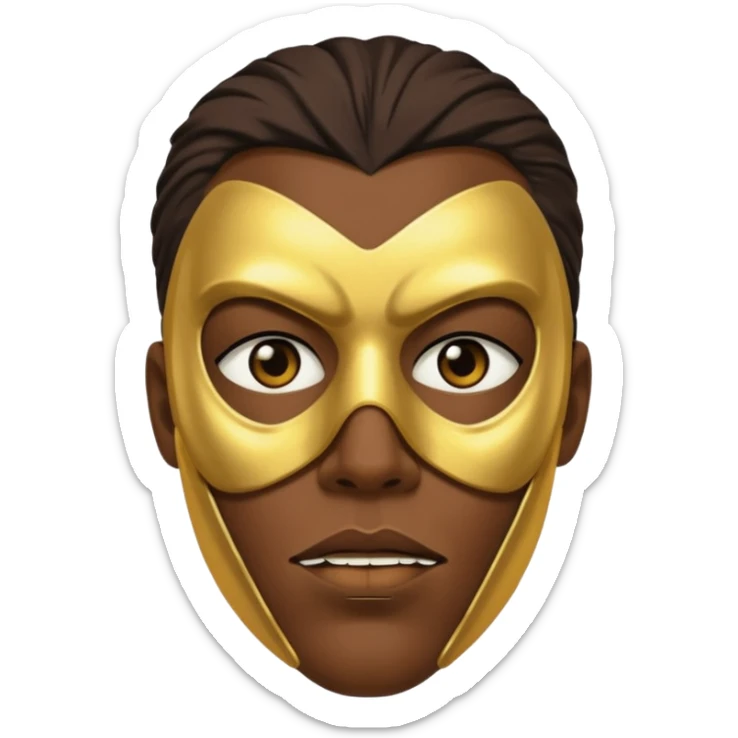 Vessel (of the band Sleep Token) dark, gold mask, badass sticker