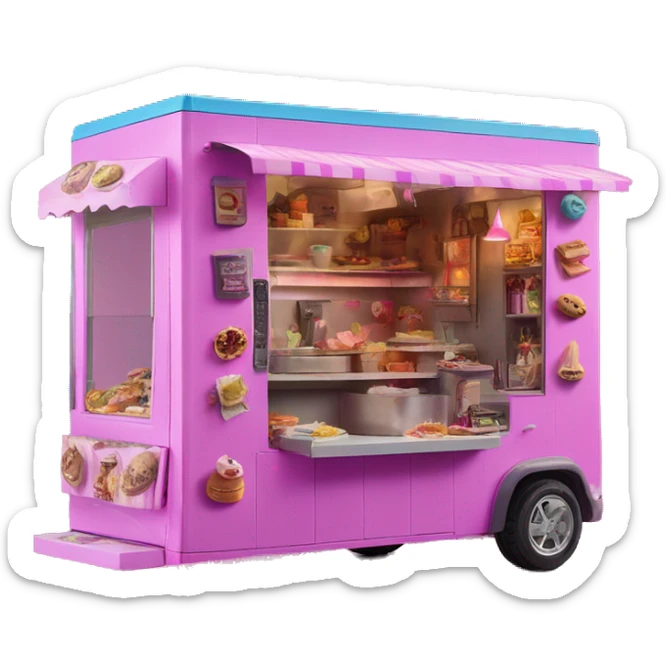 Barbie’s haunted dream house/food truck assembled from 2 pieces  sticker