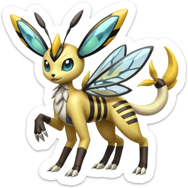 Meloetta-Zeraora-Beedrill-Manectric-Palkia-Cresselia-fusion sticker
