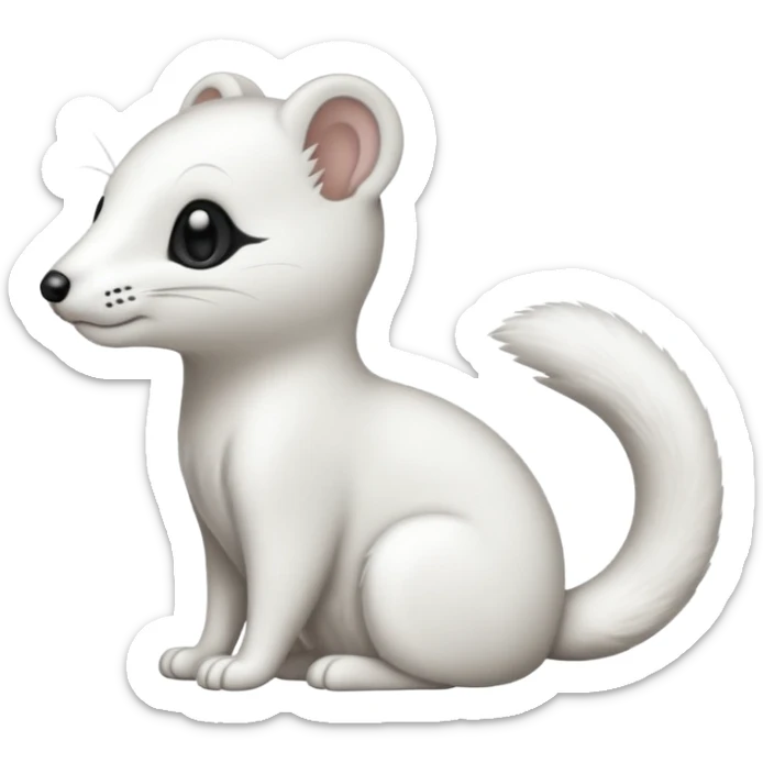 Emoji hermine du drapeau breton. Ne modifie par le design, je veux juste l'hermine en noir. Je te parle du petit symbole sticker