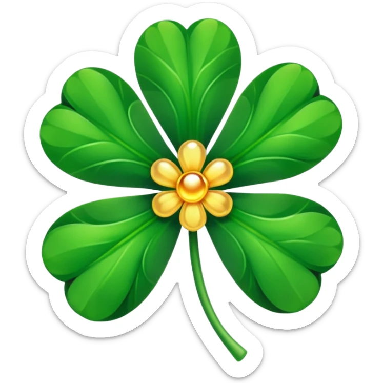 real cosmos star, but with clover, to make star look like lucky star, but main point is star, make it more star like real star emoji, make star with 5 edges sticker