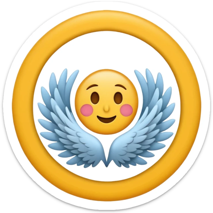 Quiero un emoji de la paz con una paloma blanca y un círculo sticker