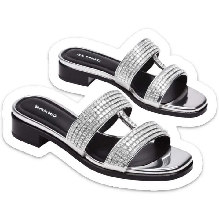 4k, clean, smooth lines, ultra realistic, shiny, Julie Tubular Crystal Embellished Slide Sandal
Alexander Wang, still life view sticker