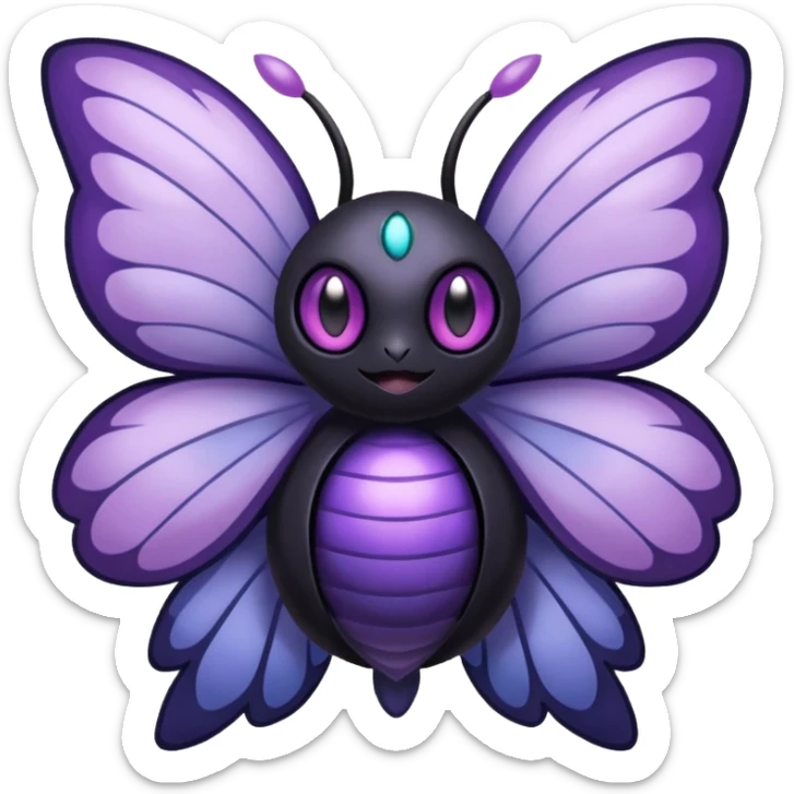 Butterfree-Lunala-Venonat-Fakémon-hybrid-creature (full body)  sticker