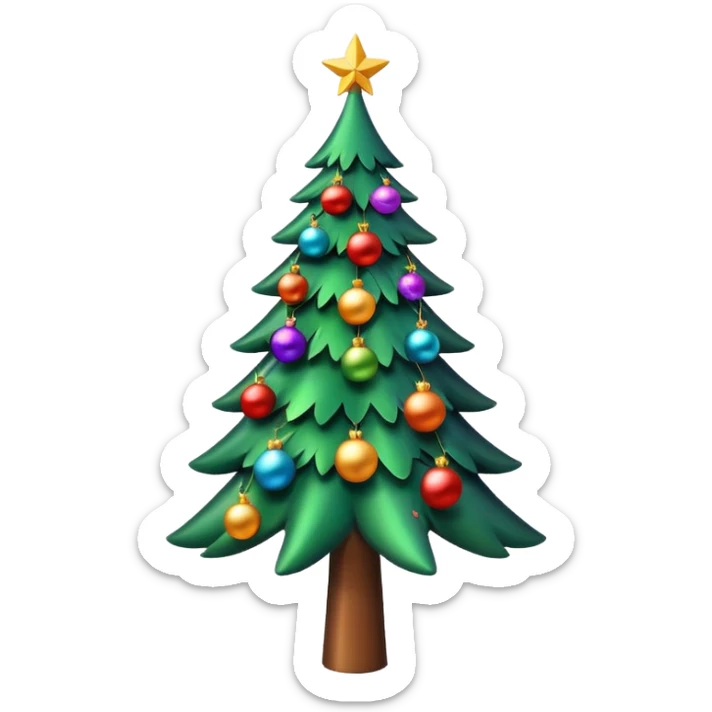 tall christmas tree sticker