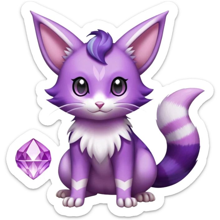 Shiny Furret-Purrloin-Espeon-Hybrid (Full body) sticker
