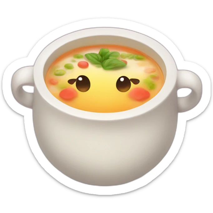 kawaii soup sticker