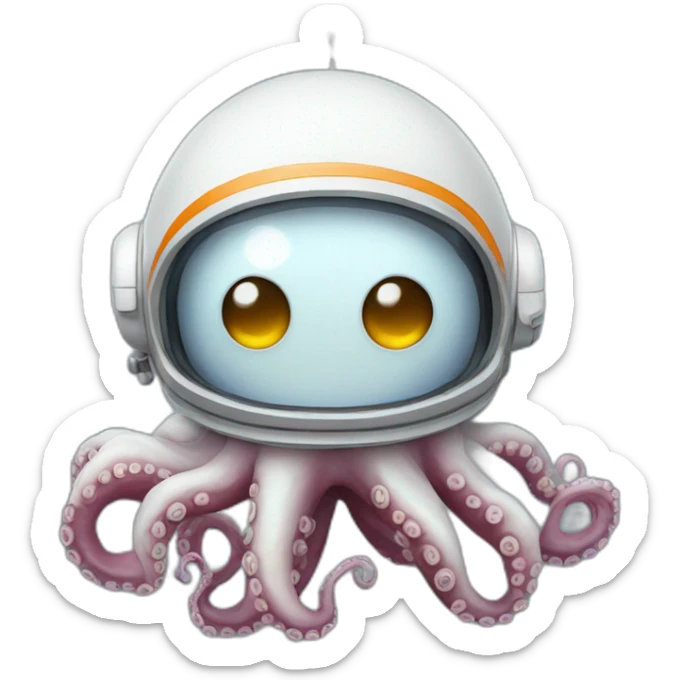 octopus astronaut sticker