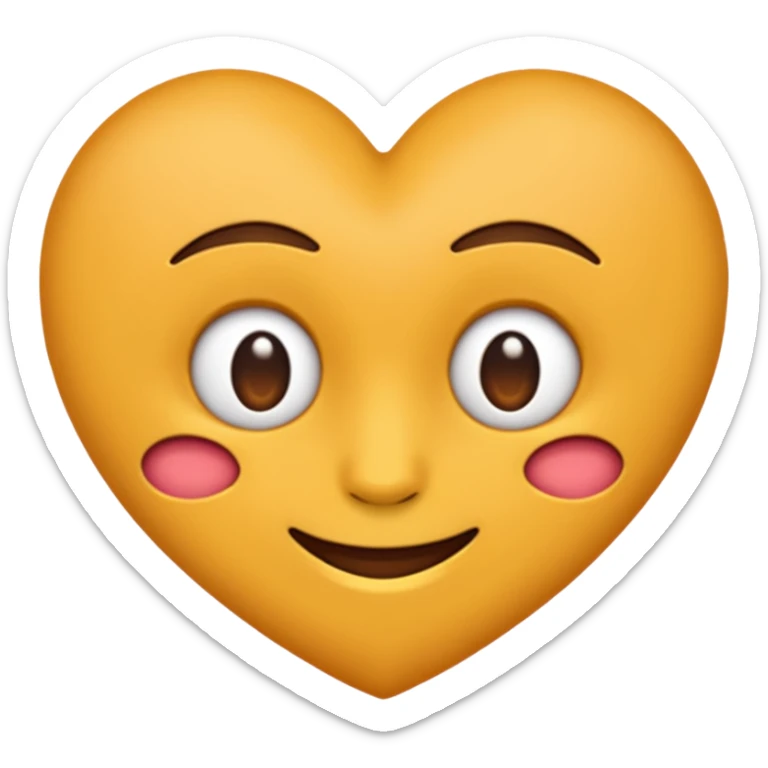 Je veux l'emoji main en cœur 🫶🏾 avec une main marron et une main blanche sticker