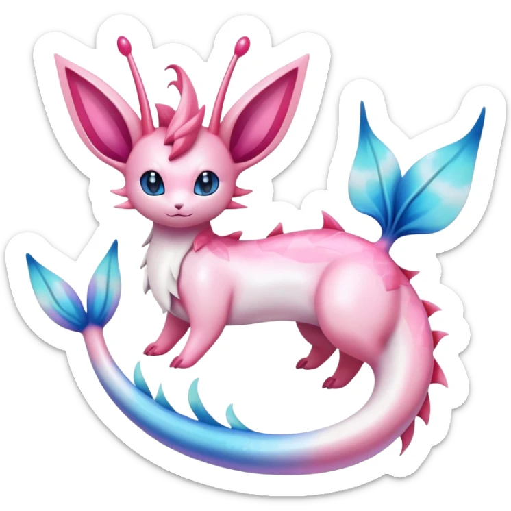 Colorful Sylveon-Vaporeon-Milotic-hybrid sticker