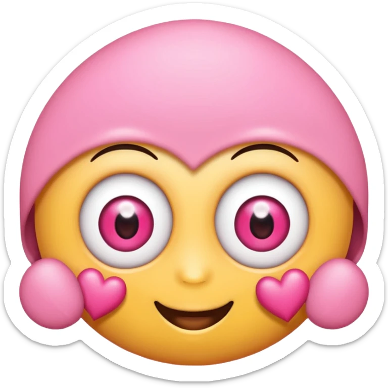 I need the eye roll emoji but add some hearts to make it lovely. Almost like a playful eye roll. Make sure it is rolling its eyes like this emoji 🙄 sticker