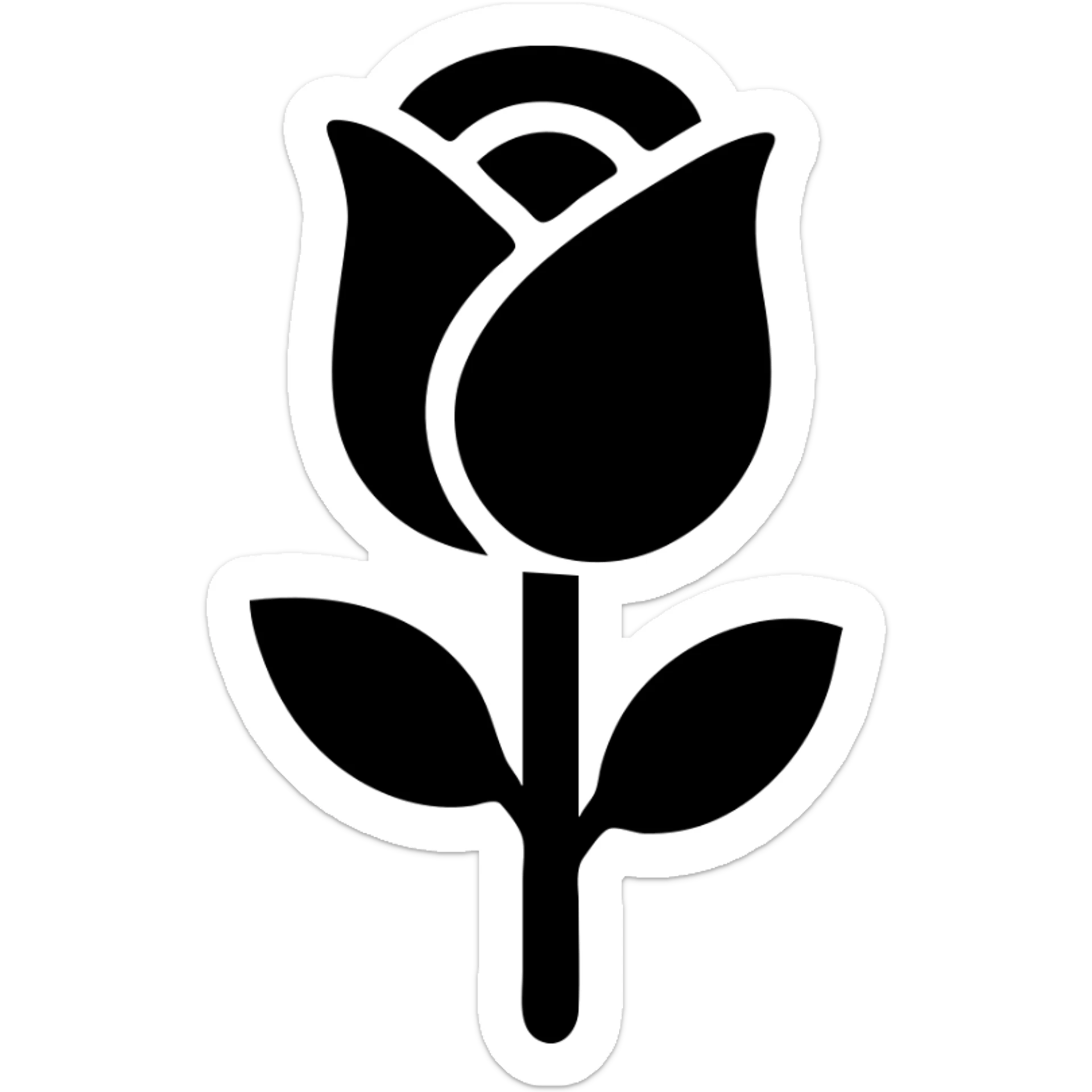 gold rose, stylized icon, minimal details sticker
