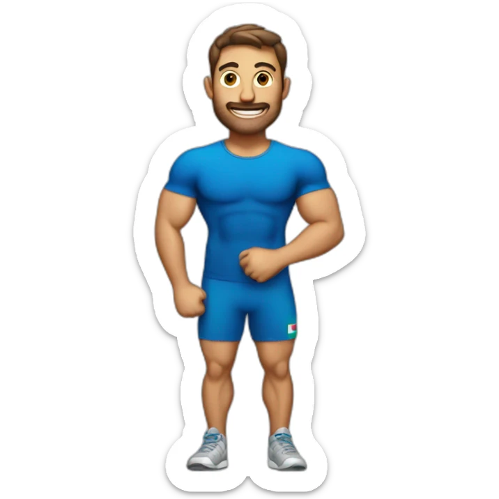 emoji of an italian fitness man sticker