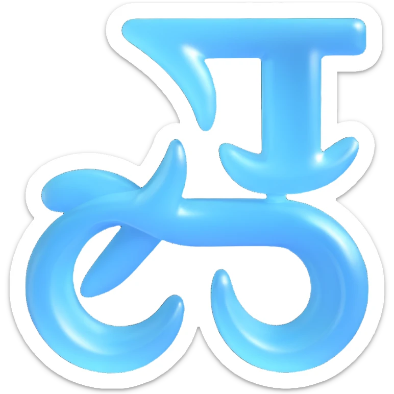 3D emoji of the word WIND, transparent glass-like letters with subtle reflections, swirling sticker