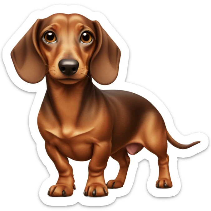 Dachshund blowing a kiss sticker