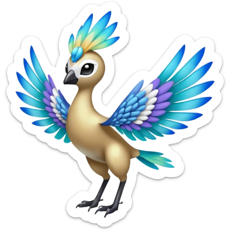 Meloetta-Swablu-Trico-Pokémon-Fakémon-fusion-hybrid-creature sticker
