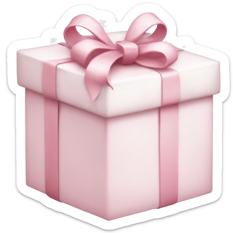 Light pink Christmas gifts under a white Christmas tree  sticker