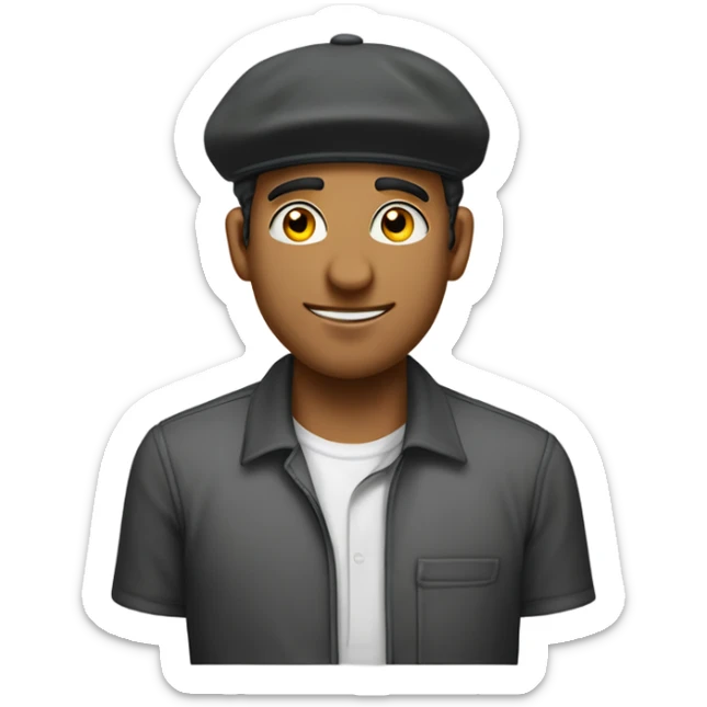 Joueur de billard, maghrébin, 20 ans, cheveux longs frisés, casquette  sticker