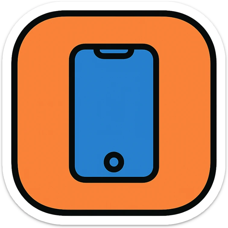 app icon, modern color icon style, minimal symbol in the center sticker