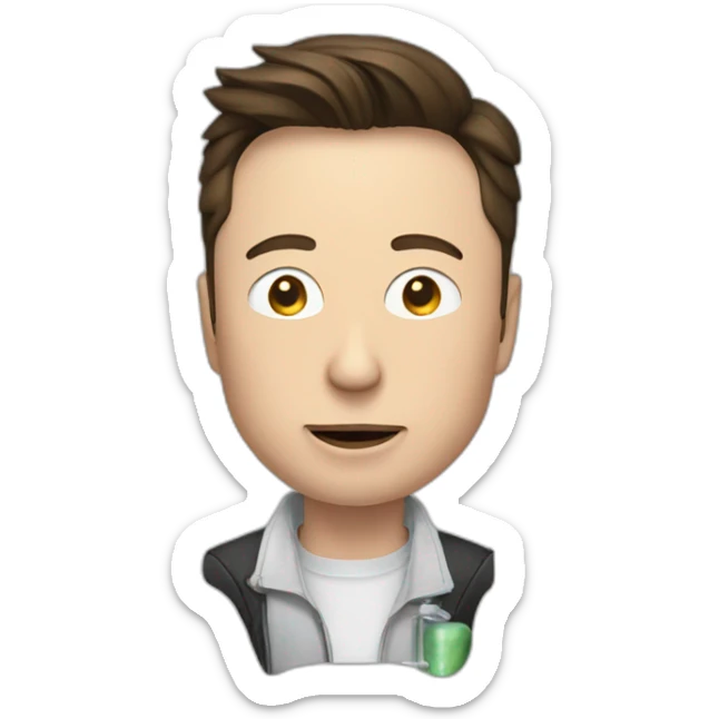 elon musk doing drugs, for educational purposes only, inclusiveness and positive, LGTBQ+ sticker