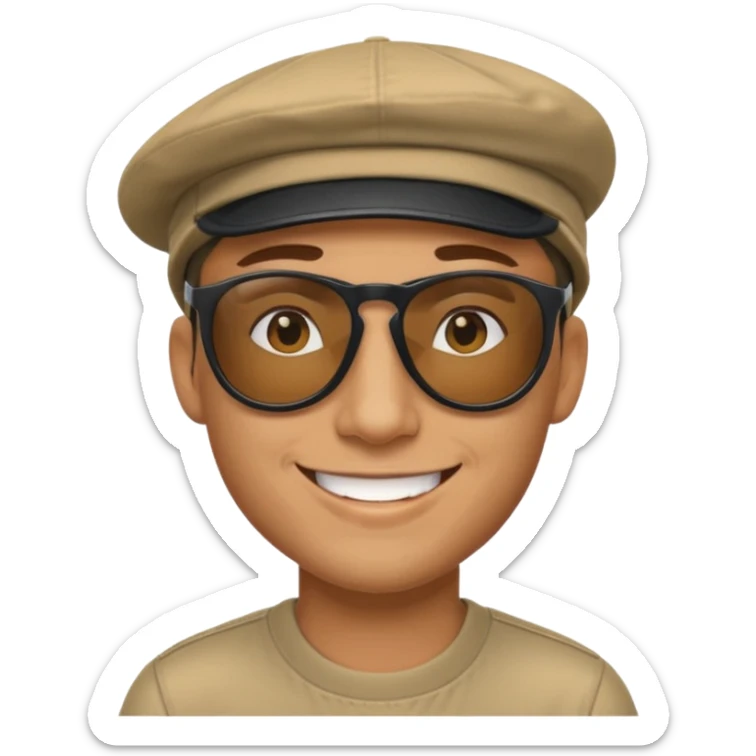 Peut tu mettre une casquette sur le côté à cette emoji😎 sticker
