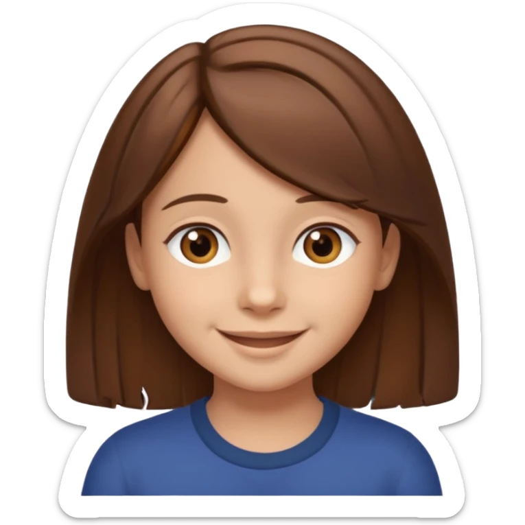 Daria whit brown hair and brown eyes a 7 y.o kid sticker