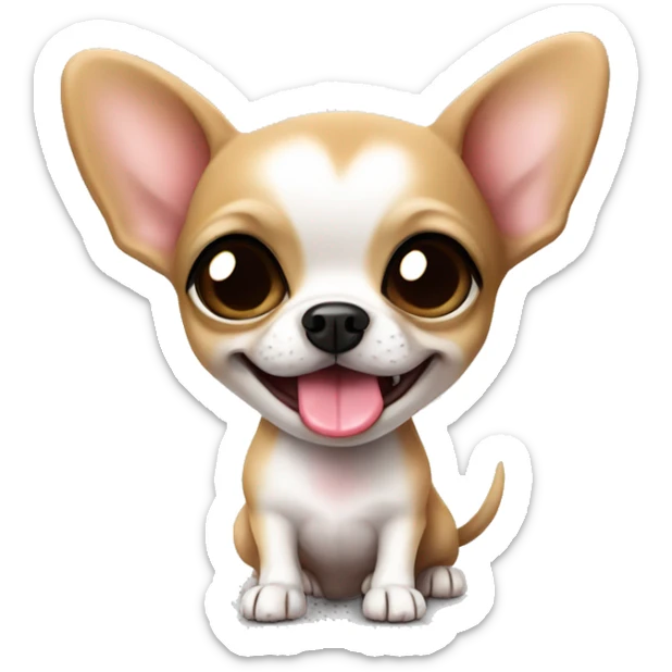 Super mini cute Chihuahua with a tongue little and beautiful  sticker