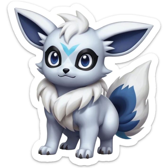 Epic Shiny Cool Cute Kawaii Eevee-Absol-Zorua-Pokemon Full Body sticker