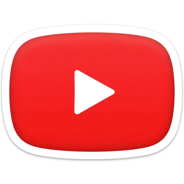 white YouTube  sticker