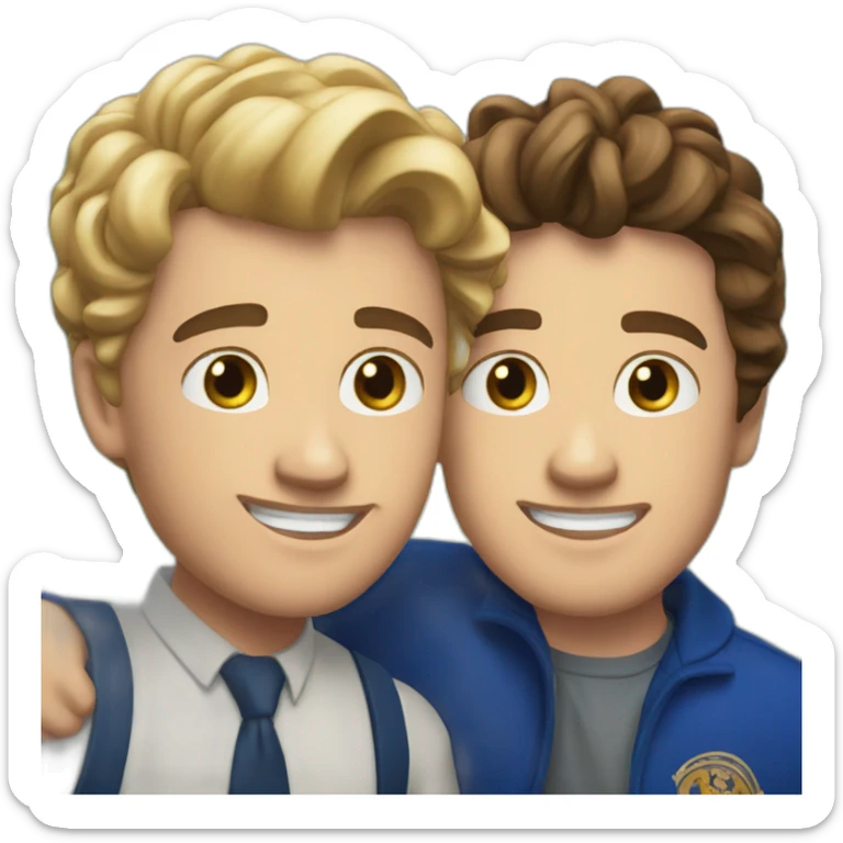 Henry and Alex from the movie red white and royal blue sticker