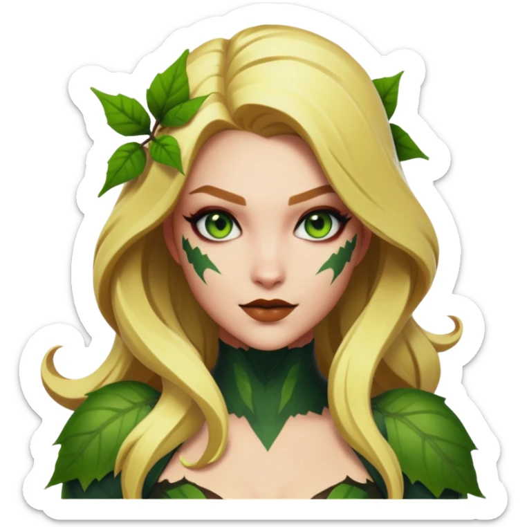 poison ivy fortnite skin with blonde h sticker