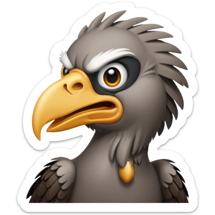 I want an emoji of a vulture with an angry face sticker