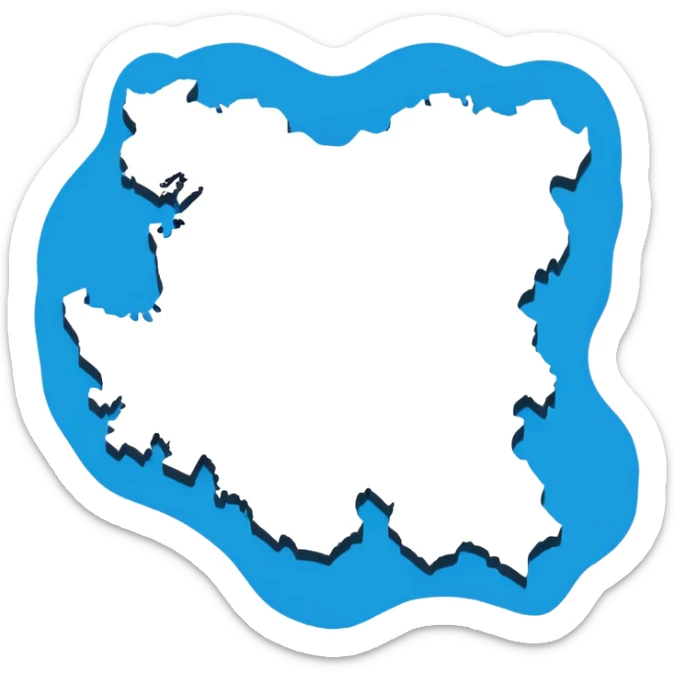 iran map outline sticker