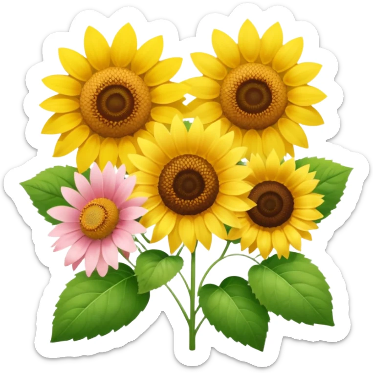 Next to each other —one Strawberry and Sunflower and Sakura, but only one of each—softer sunflower sticker