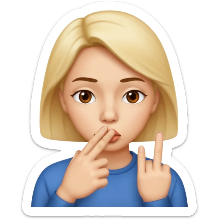 add-a-finger-in-front-of-the-pursed-lips-to-clearly-show-the-shushing-gesture sticker