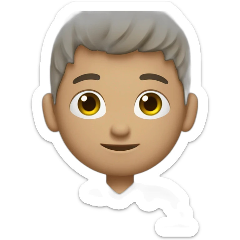 Chico adolescente flaco, alto, pelo castaño, ojos verdes, de piel blanca sticker