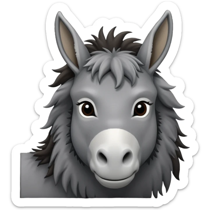 Donkey but in a Game Of Thrones Intro Sigil Form - in a square picture frame sticker