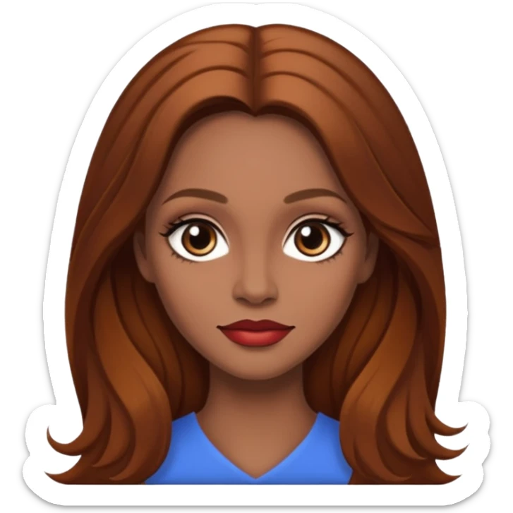 Patricia McKenzie, Actress (b.1977) with brown long hair sticker