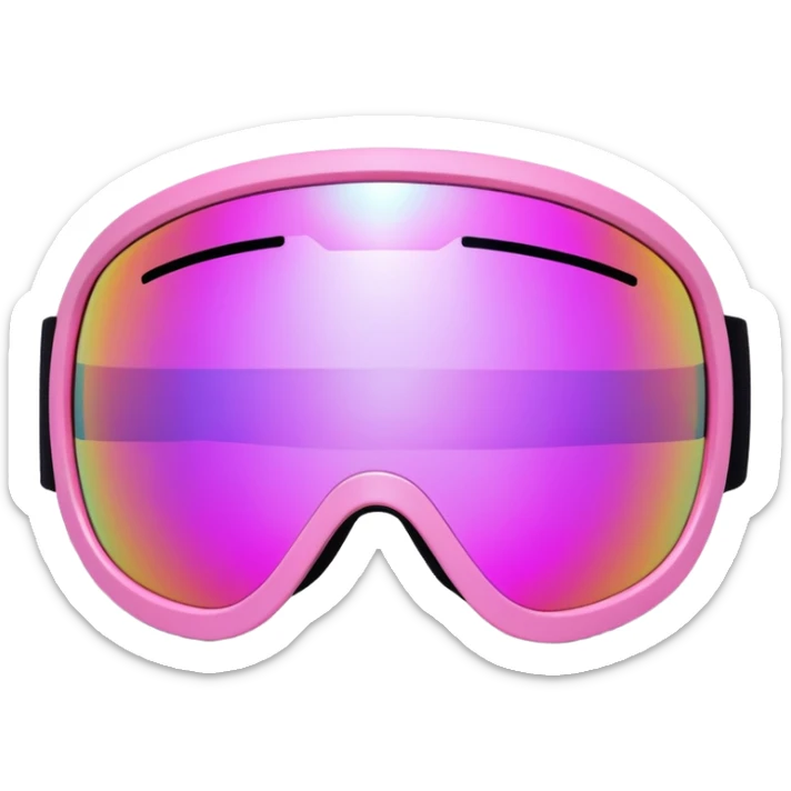 futuristic pink ski visor sunglasses, Y2K fashion, oversized lens sticker